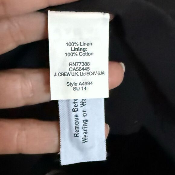 J.Crew Chevron Stripe  Sleeveless Linen Maxi Dress 2 NWOT - Picture 7 of 9